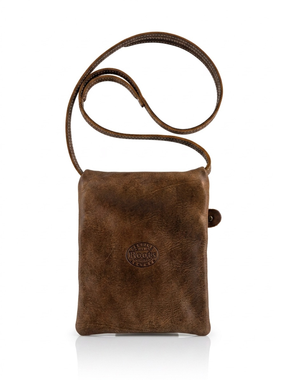 ROOTS LEATHER SLING BAG  - SOLD AS IS